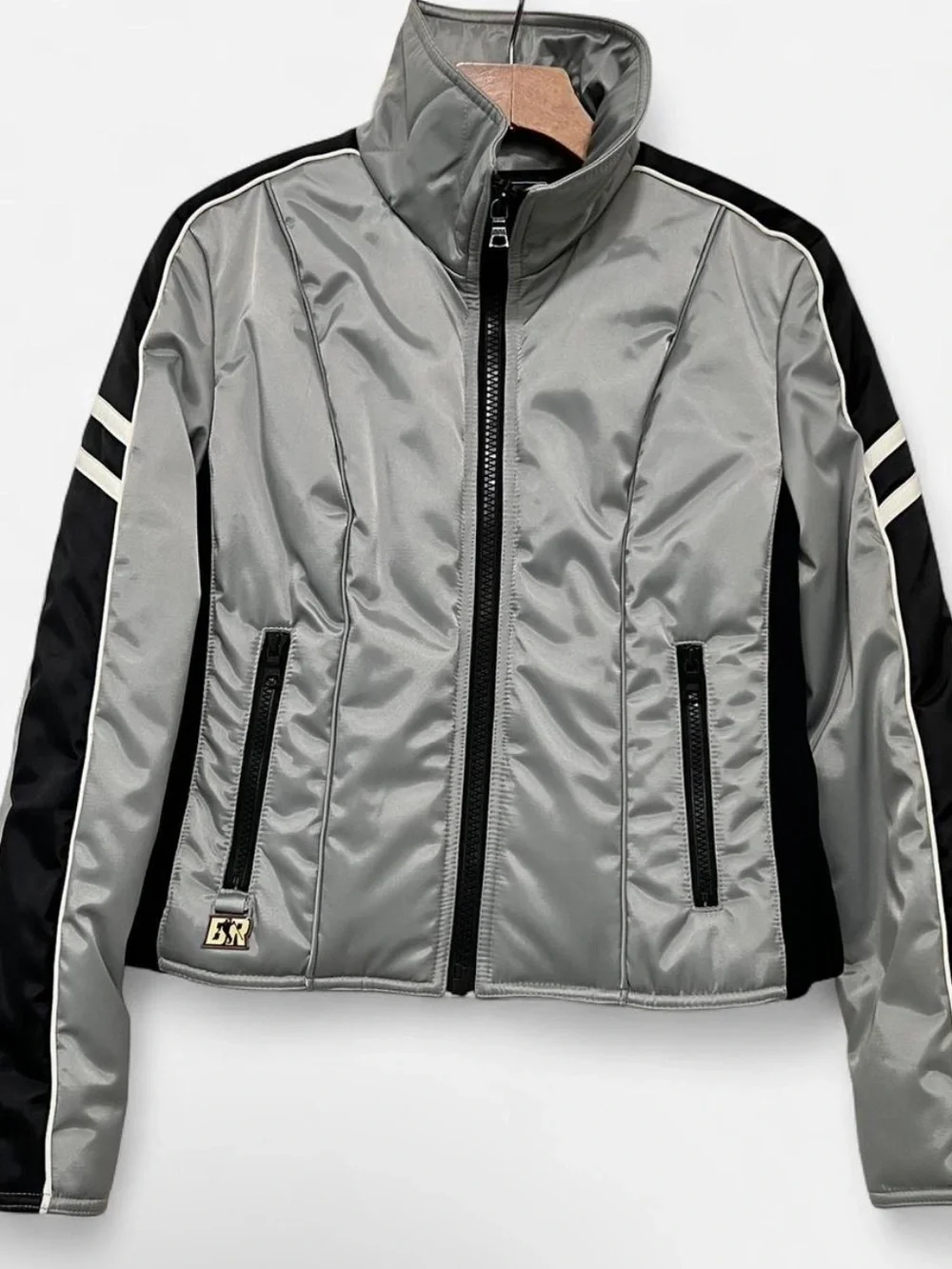 Sporty Silver Ski Jacket